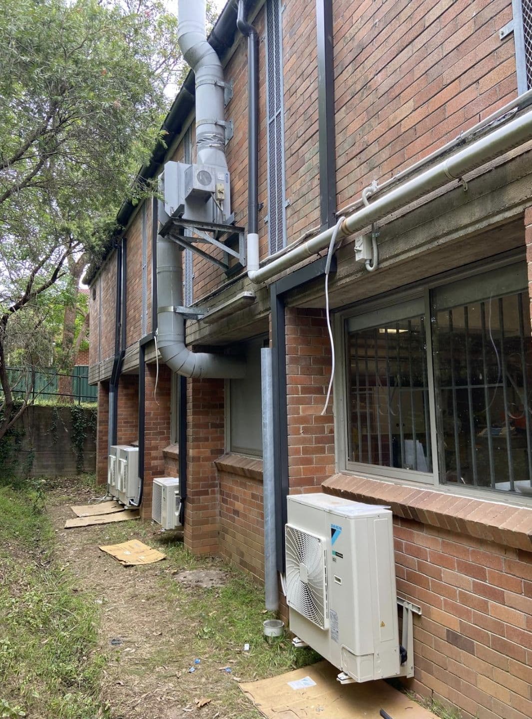 Split system outdoor condenser unit installed on a Wollongong home.